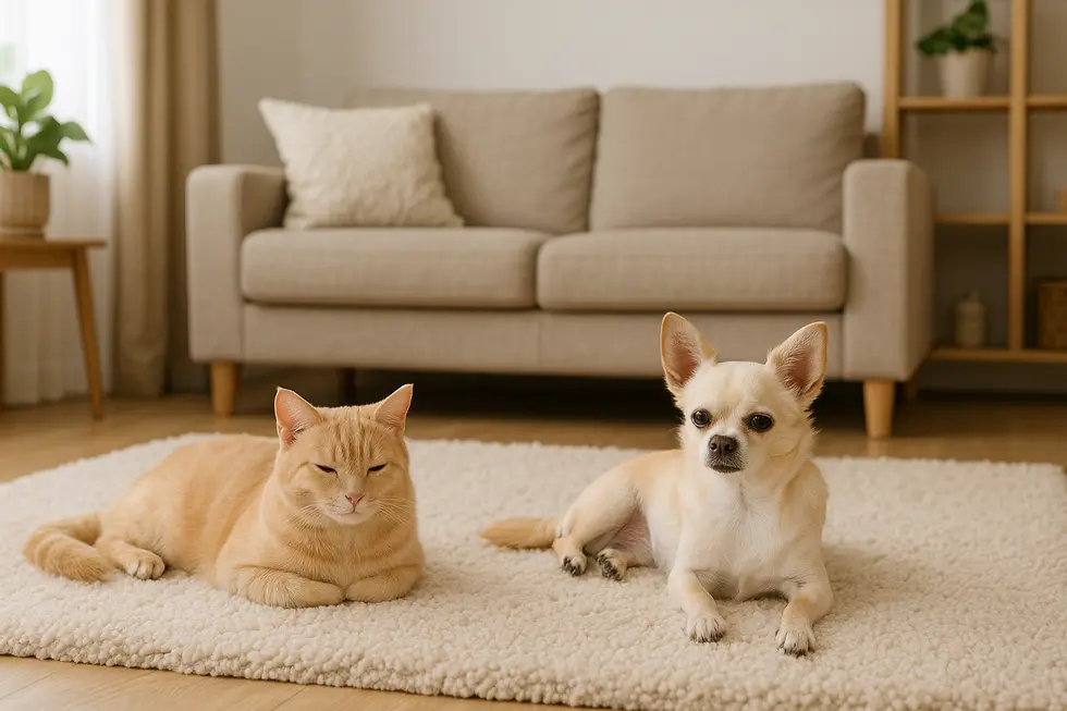 METAPETS Việt Nam Hình ảnh nội thất gia đình với thú cưng nhỏ tạo cảm giác ấm cúng.