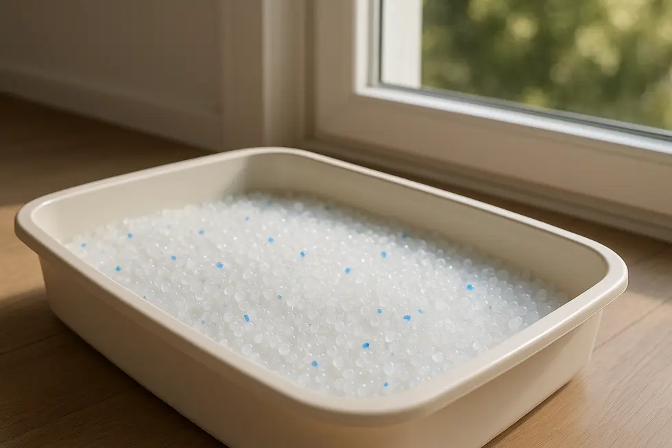 Cát mèo Bentonite nổi bật với khả năng hút ẩm và khử mùi hiệu quả.