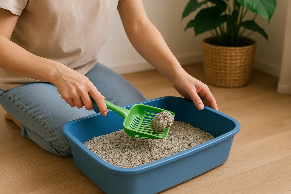 Various types of cat litter and their distinct uses.
