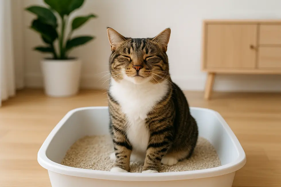 METAPETS Việt Nam Mèo thoải mái với cát vệ sinh không dính chân trong không gian gọn gàng.