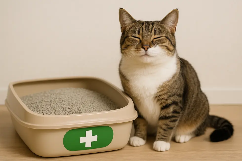 Different materials used in clumping cat litter.