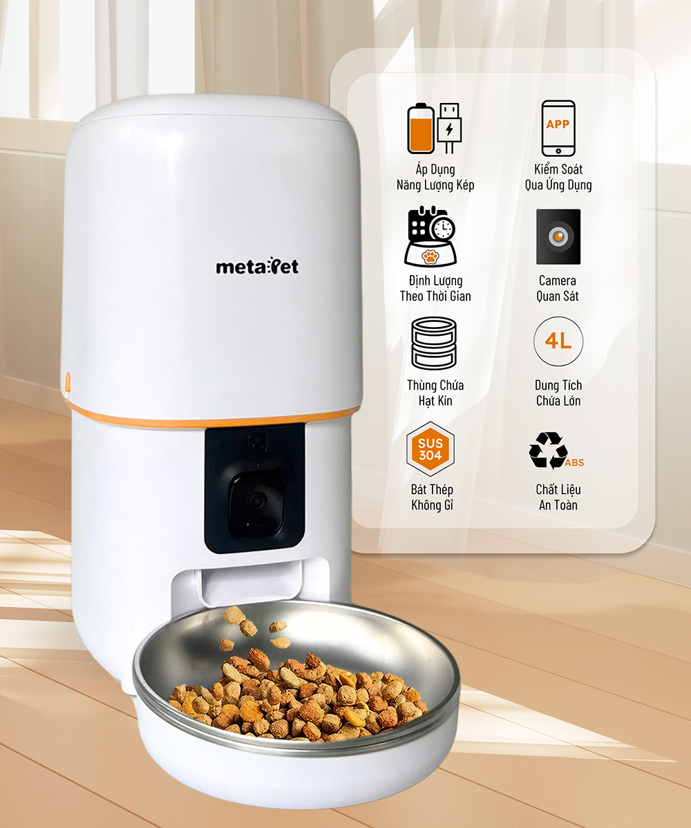 Chức Năng Của Máy Cho Mèo Ăn Tự Động Có Camera 4L