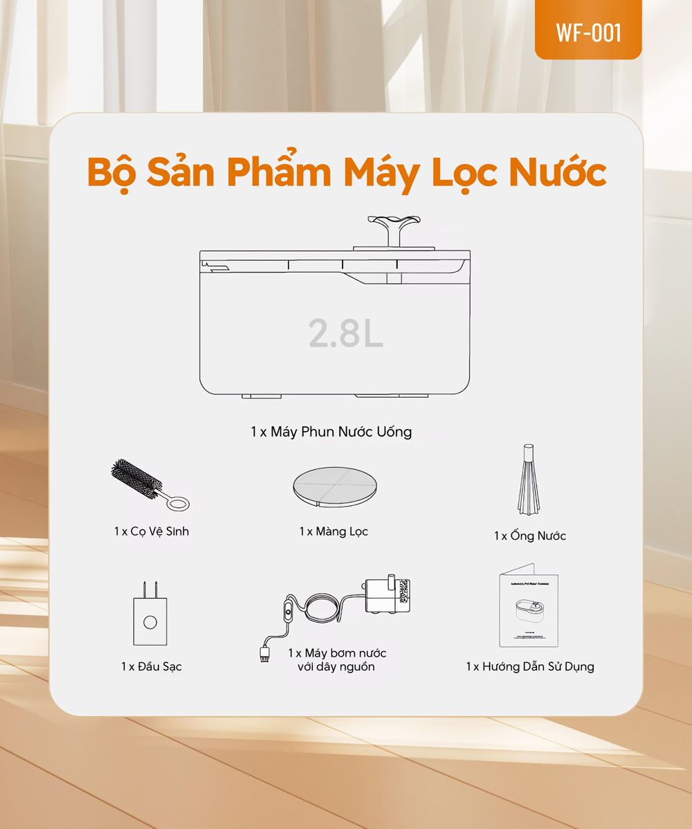Bộ Sản Phẩm Máy Lọc Nước 2.8L