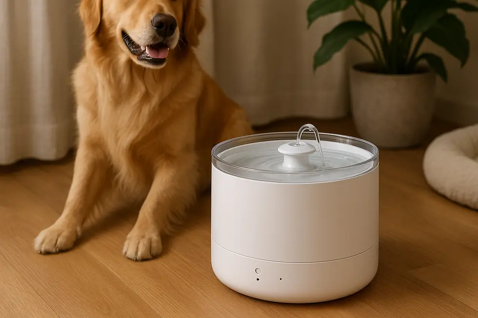 Máy lọc nước không dây mang lại sự an toàn và tiện lợi cho thú cưng.