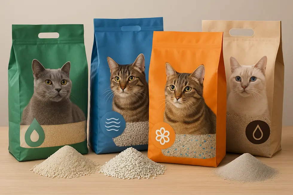 Tổng thể cát vệ sinh cho mèo
