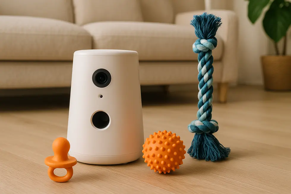 METAPETS Việt Nam Hình ảnh tổng quan về các loại đồ chơi dành cho thú cưng, bao gồm máy tự động, dây thừng và núm vú cao su.