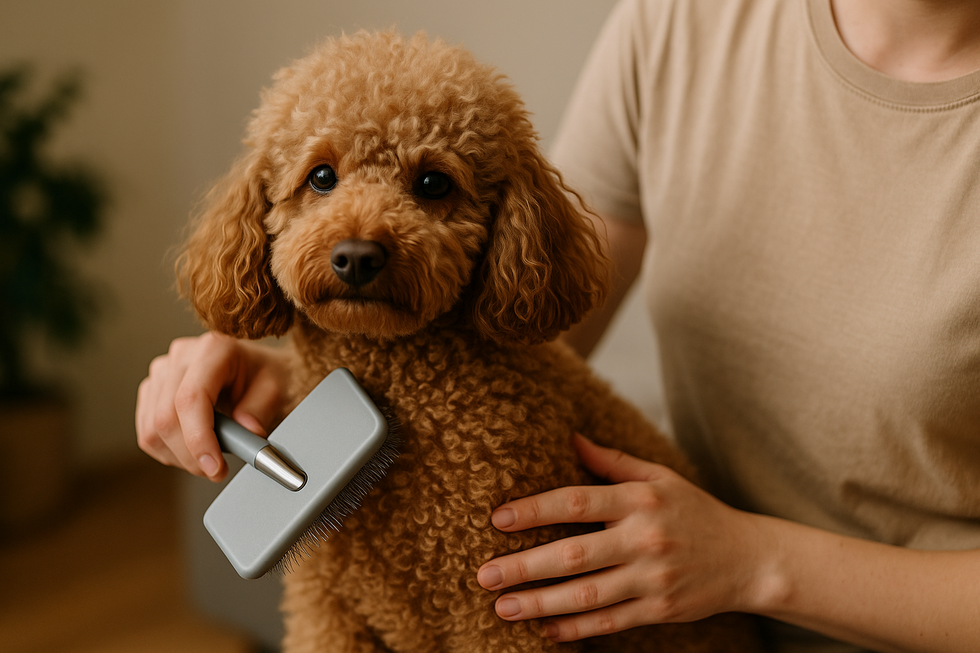 Chăm sóc sức khỏe và lông của chó Poodle.