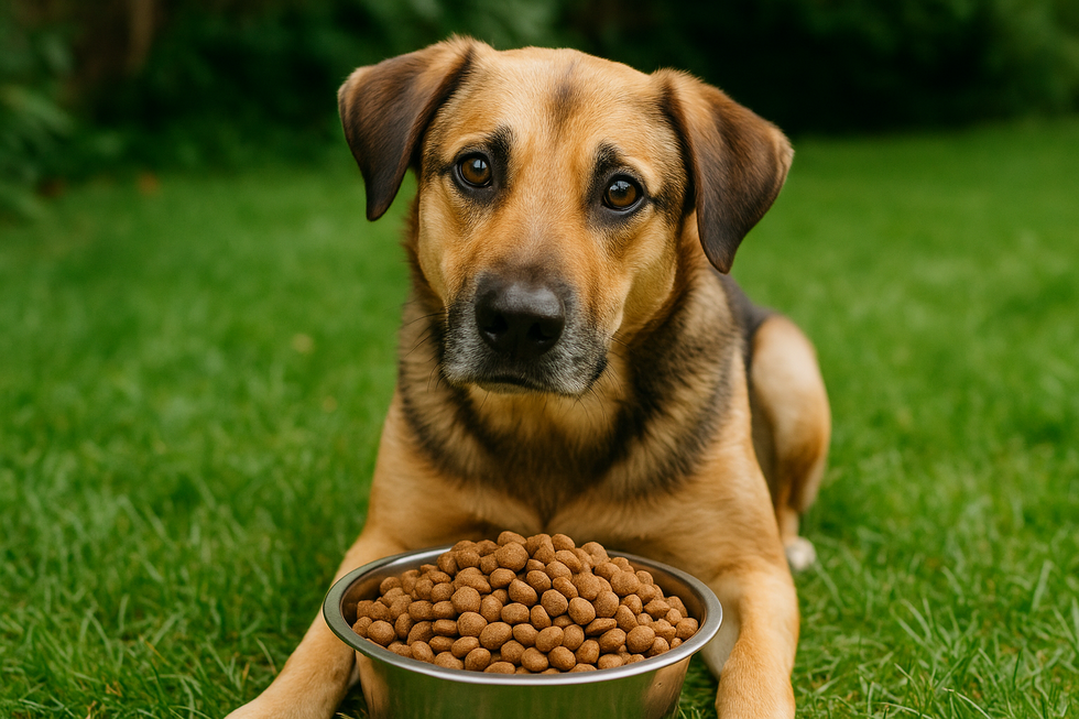 Chú mèo chăm chú ăn hạt, biểu thị sự phổ biến của thức ăn này.