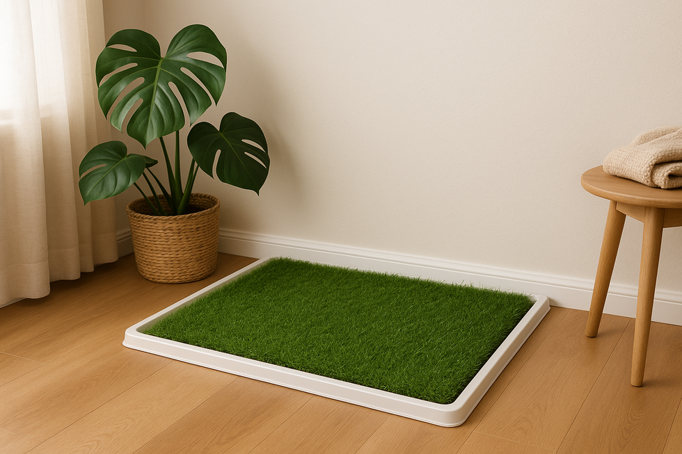 Một khu vực vệ sinh dành riêng cho chó trong nhà.