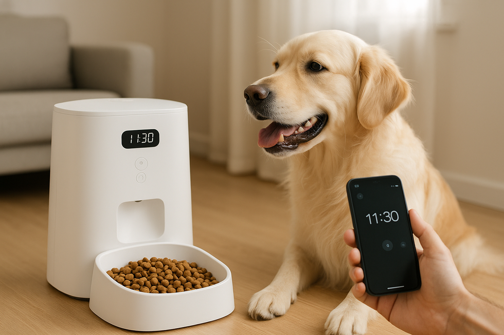 Máy metaPet với công nghệ hẹn giờ thông minh cho thú cưng.