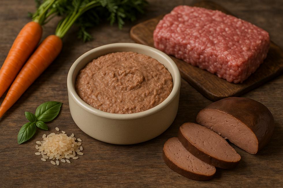 METAPETS Việt Nam https://metapets.vn Bàn ăn cho mèo với bát pate tự làm và nguyên liệu tươi.