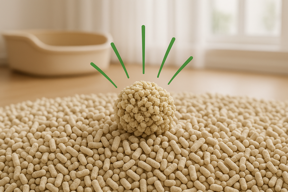 Cát đậu nành EmilyPets giúp không gian nhà kín sạch sẽ và thoáng mùi.