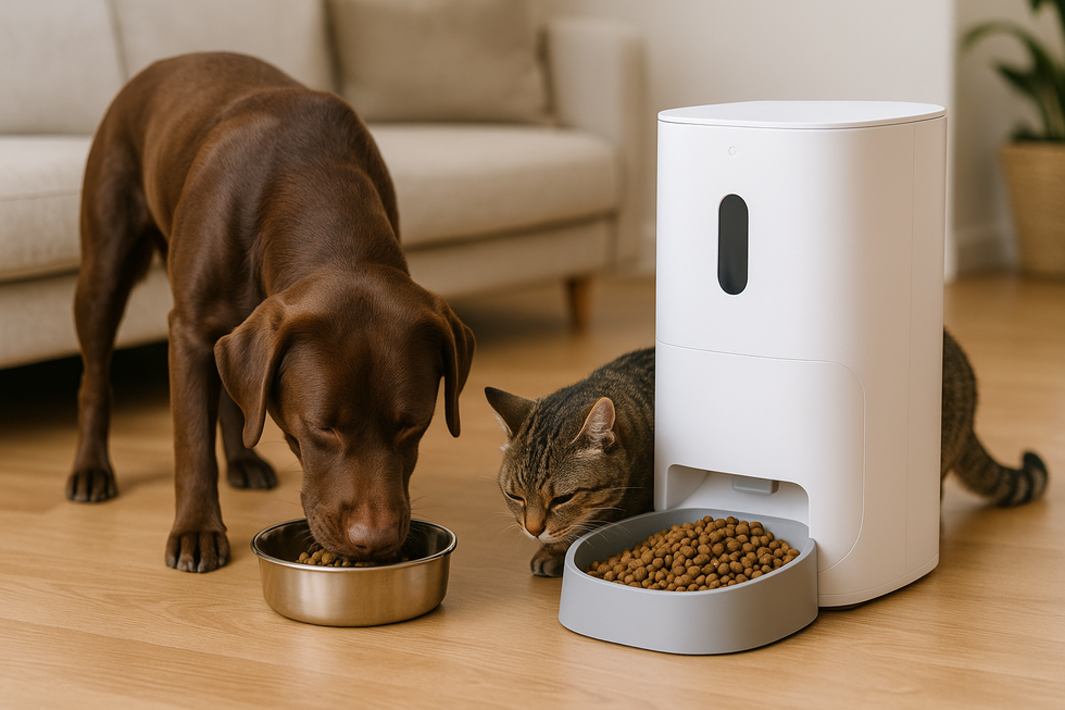 Máy metaPet với công nghệ hẹn giờ thông minh cho thú cưng.