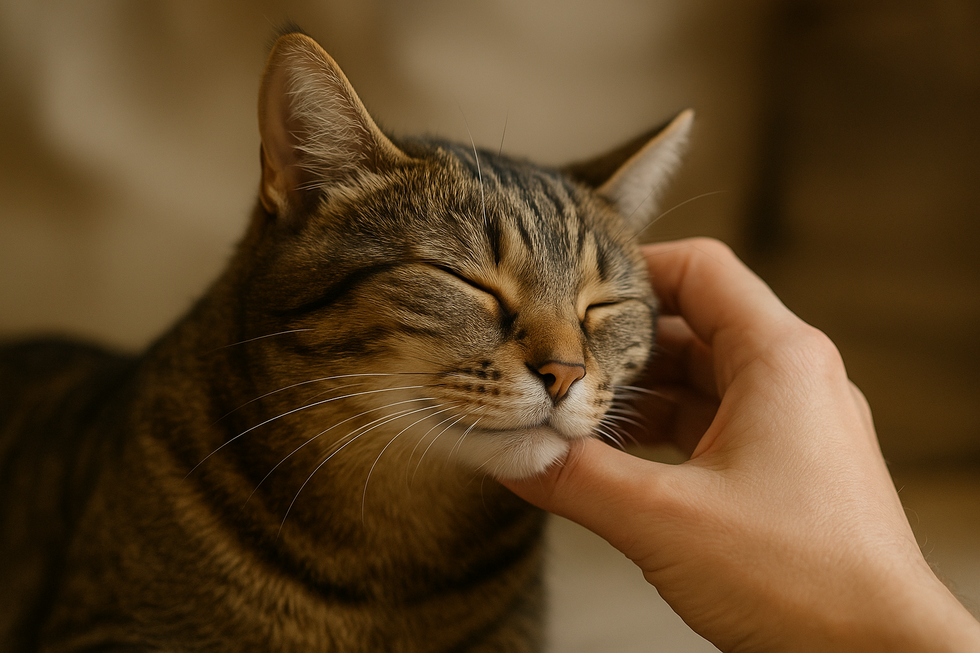 Mèo dùng hành động dụi đầu để đánh dấu chủ quyền bằng pheromone.