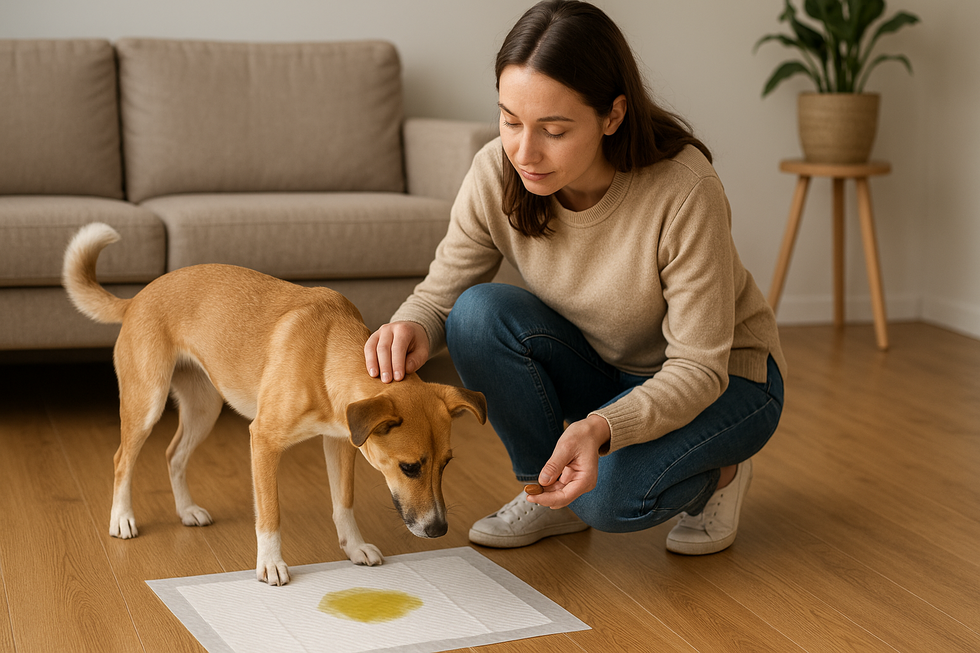 Một khu vực vệ sinh dành riêng cho chó trong nhà.