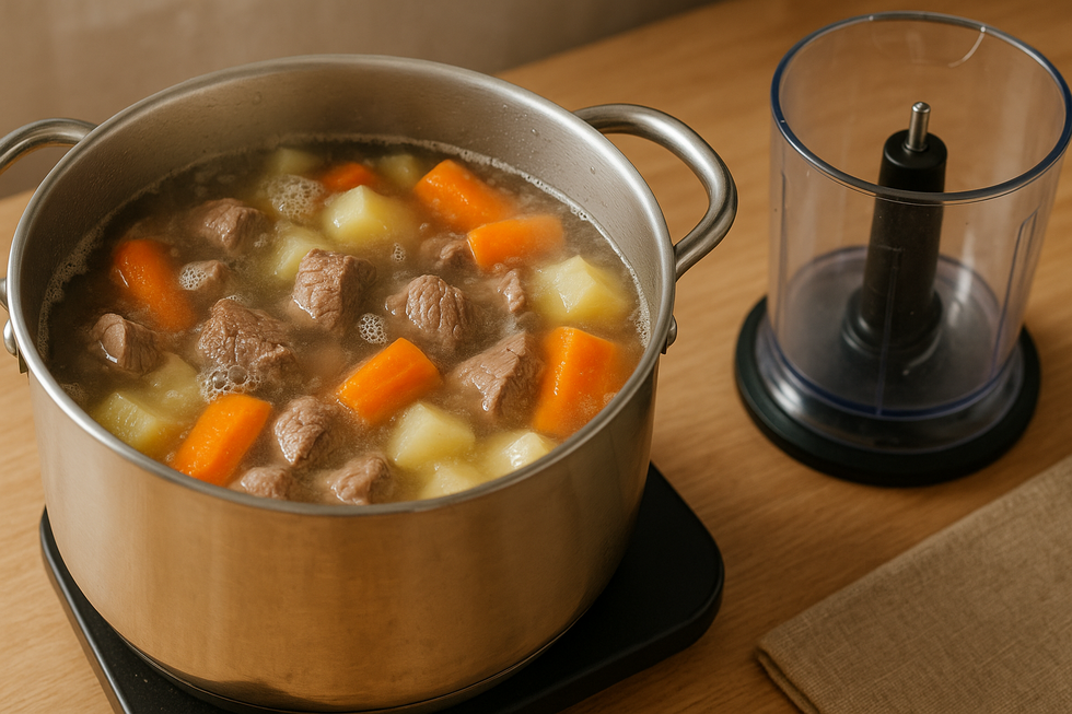 Nguyên liệu tươi ngon chuẩn bị cho món pate cho mèo.