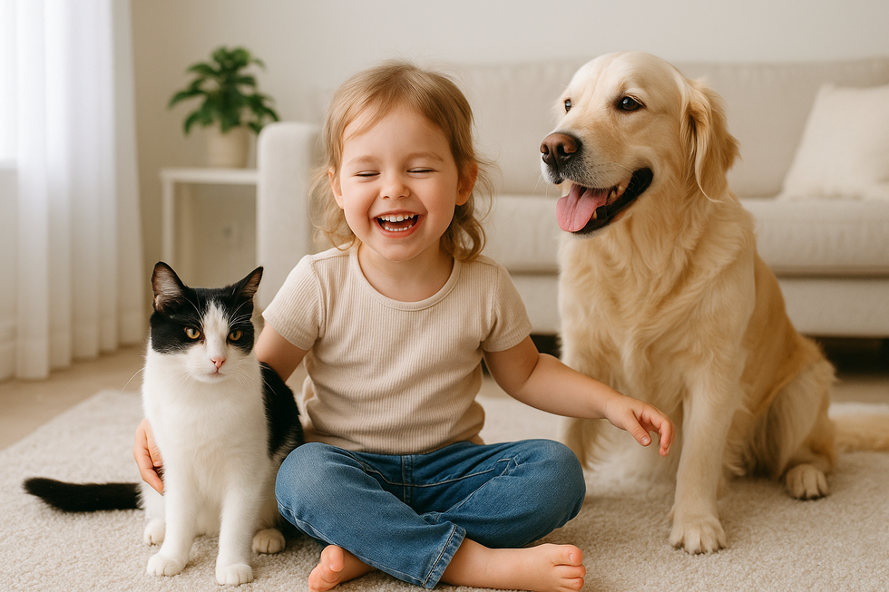 METAPETS Việt Nam https://metapets.vn Trẻ nhỏ vui đùa cùng chó mèo trong không gian sạch sẽ, biểu tượng của sự bảo vệ sức khỏe.