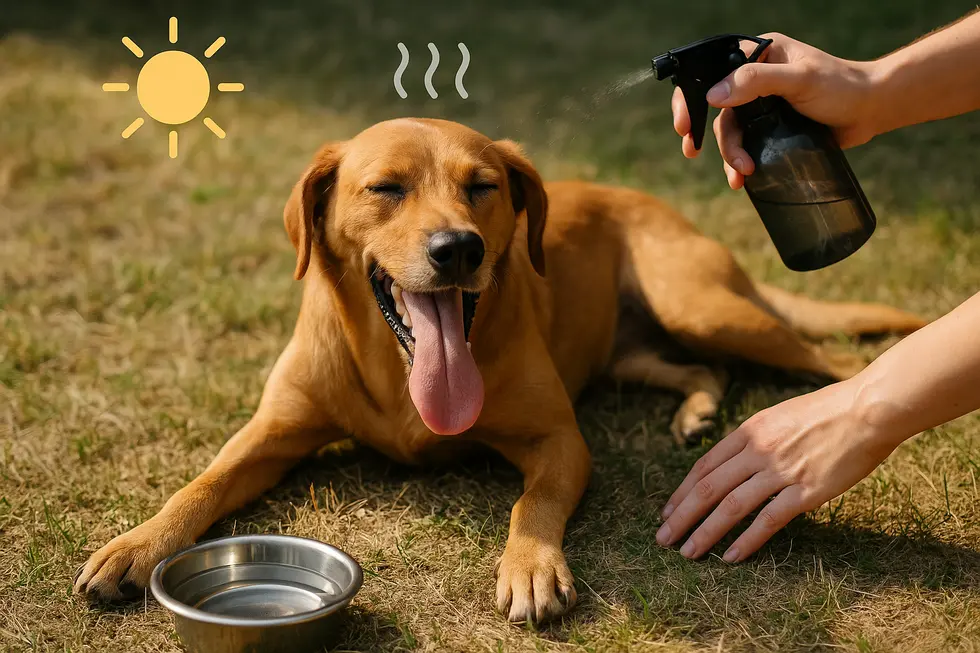 METAPETS Việt Nam Biểu đồ mô tả các dấu hiệu và biện pháp ứng phó sốc nhiệt ở chó.