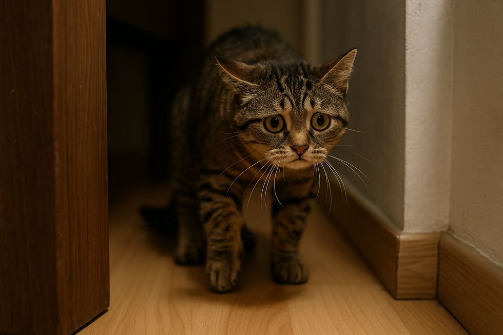 Mèo có thể bị rụng râu do căng thẳng kéo dài.