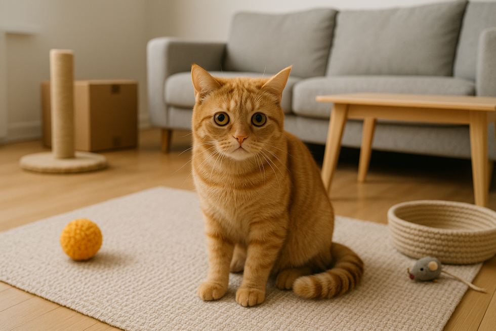 Mèo buồn bã gần bát thức ăn – dấu hiệu tiềm năng của dị ứng thức ăn gây tiêu chảy lỏng màu vàng.