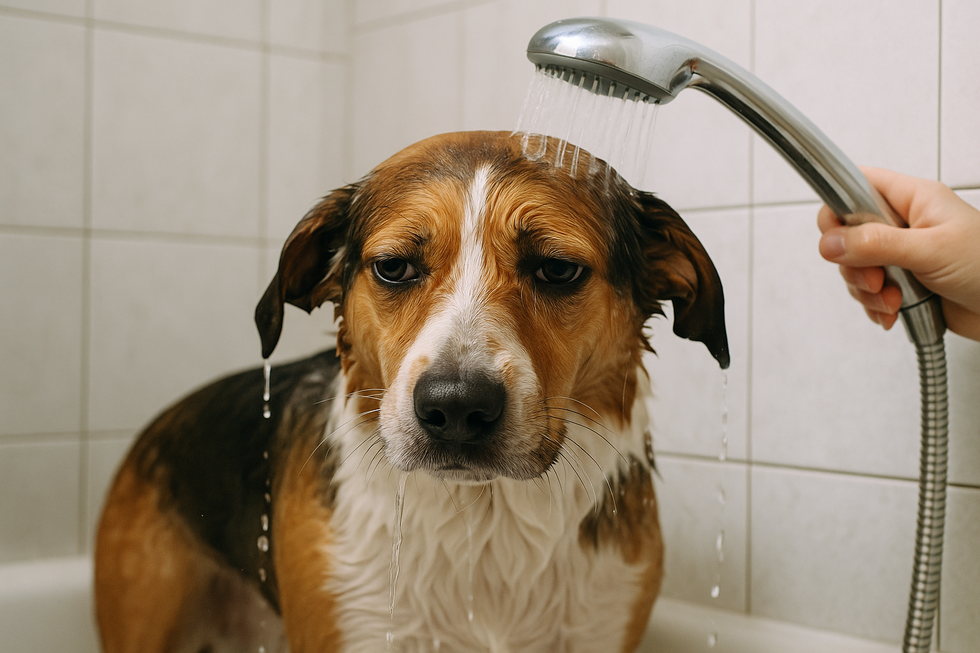 Chó cần tắm với tần suất hợp lý để giữ gìn sức khỏe của da và lông.