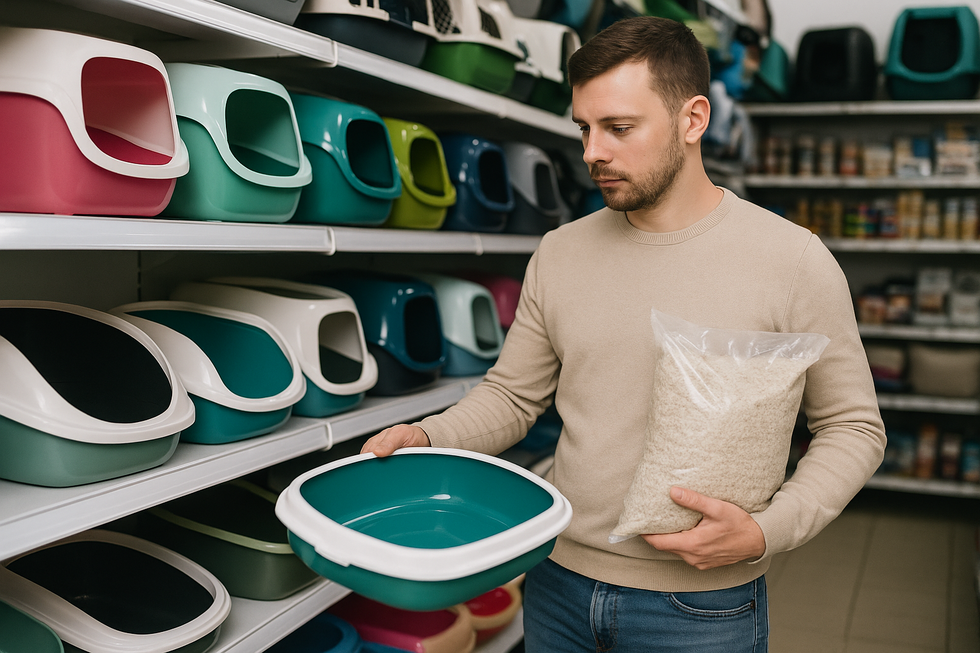 Sự lựa chọn khay và cát mèo phù hợp là bước đầu tiên để duy trì môi trường vệ sinh cho thú cưng.