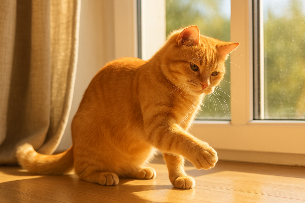 METAPETS Việt Nam https://metapets.vn Chú mèo với bộ lông sáng bóng đang chơi đùa gần cửa sổ, biểu tượng cho sức khỏe tối ưu.