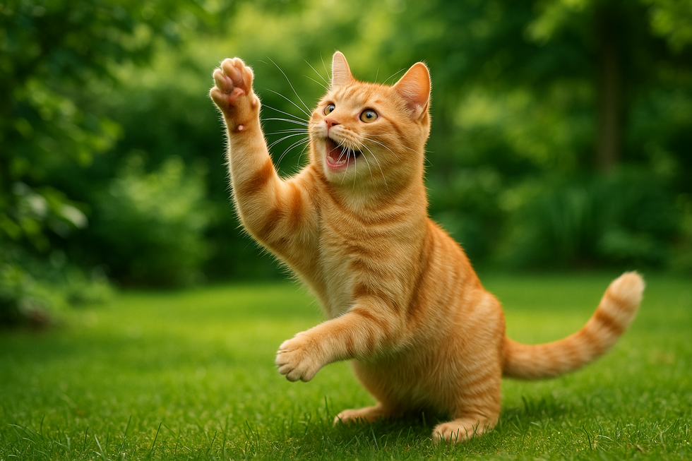 METAPETS Việt Nam https://metapets.vn Mèo khỏe mạnh chơi đùa trong không gian xanh sau khi tiêm phòng.