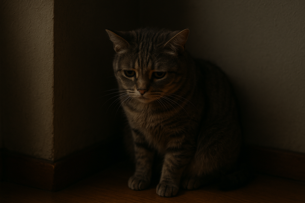 Mèo có thể bị rụng râu do căng thẳng kéo dài.