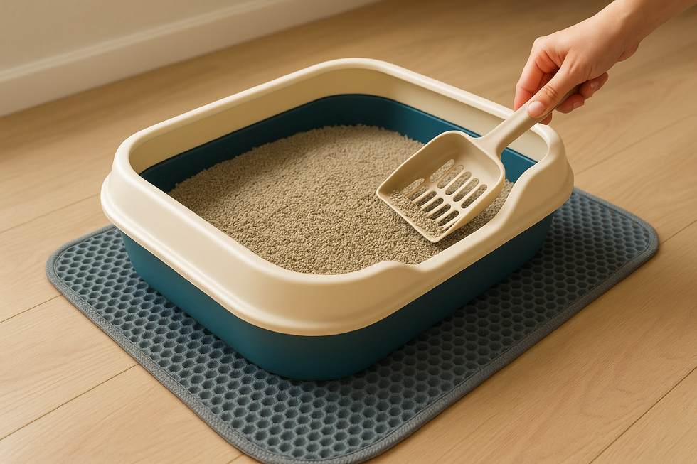 Sự lựa chọn khay và cát mèo phù hợp là bước đầu tiên để duy trì môi trường vệ sinh cho thú cưng.