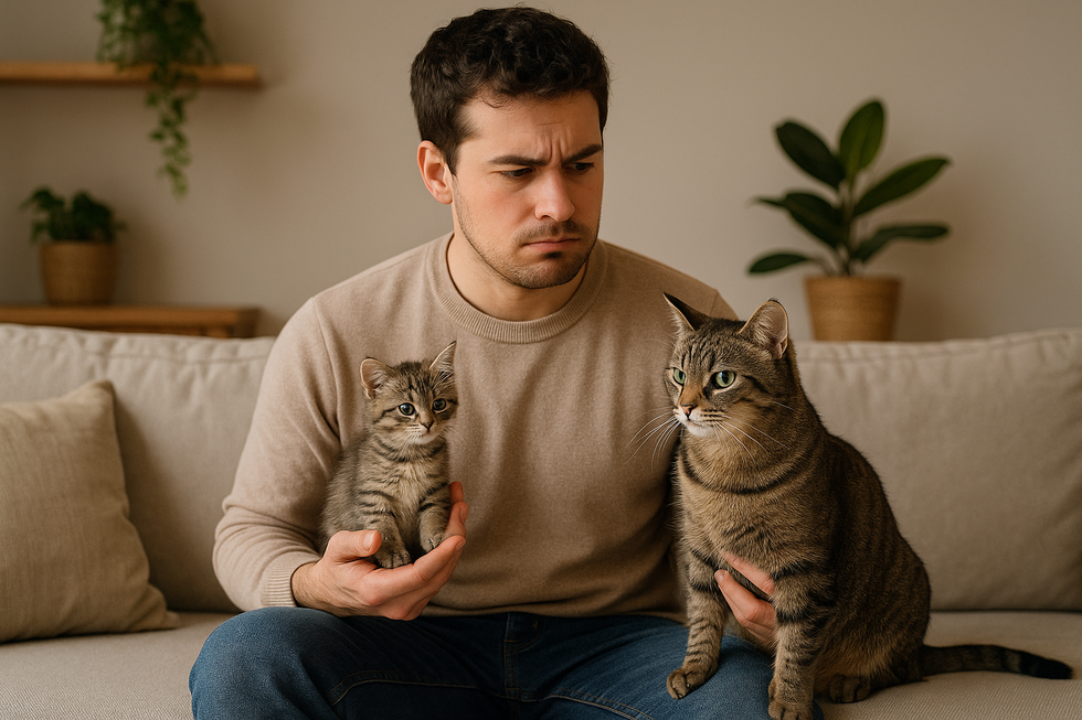 METAPETS Việt Nam https://metapets.vn Người cân nhắc việc chọn giữa mèo con và mèo trưởng thành tại một không gian nuôi thú cưng.