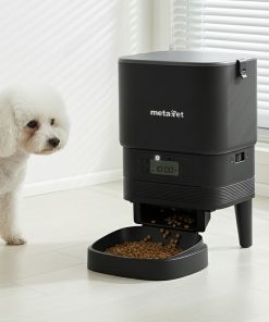 Máy Cho Ăn Tự Động Cho Thú Cưng metaPet NEST 400 SD – 4L, Nút Bấm, Màu Đen