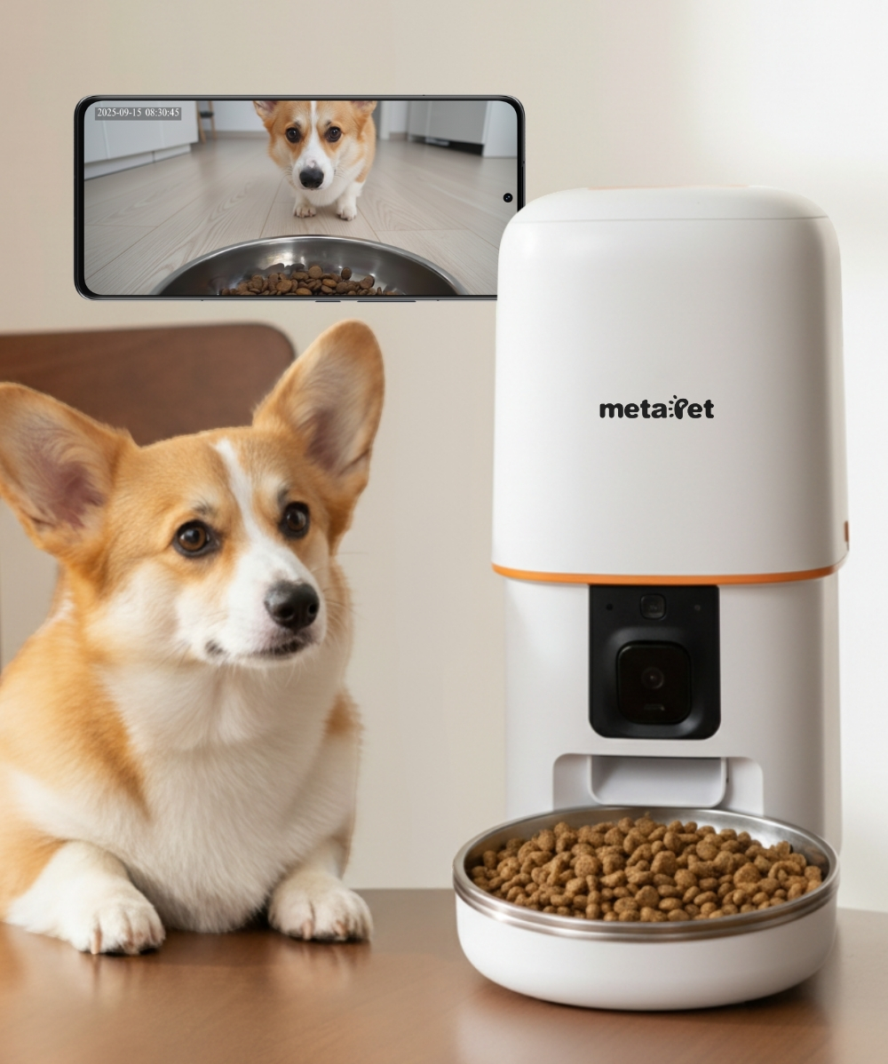 Máy Cho Ăn Tự Động Thông Minh Cho Thú Cưng metaPet GRAINY 400 Pro – 4L, Wifi, Camera