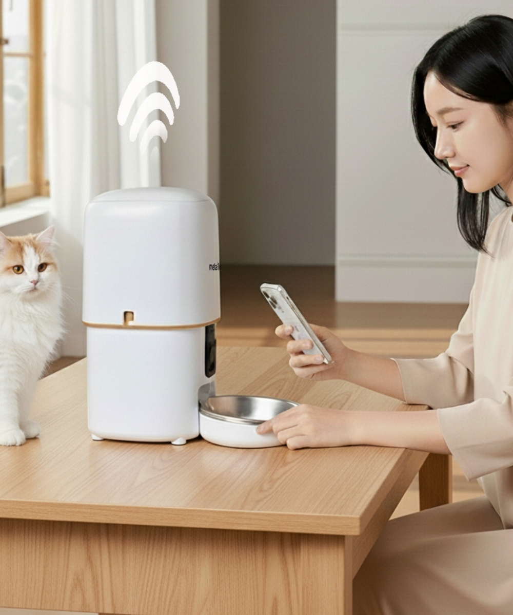 Máy Cho Ăn Tự Động Thông Minh Cho Thú Cưng metaPet GRAINY 400 Pro – 4L, Wifi, Camera - Hình ảnh 3