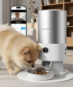 Máy Cho Ăn Tự Động Thông Minh Cho Thú Cưng metaPet PRIMO 500 Pro – 5L, Wifi, Camera, Màu Trắng