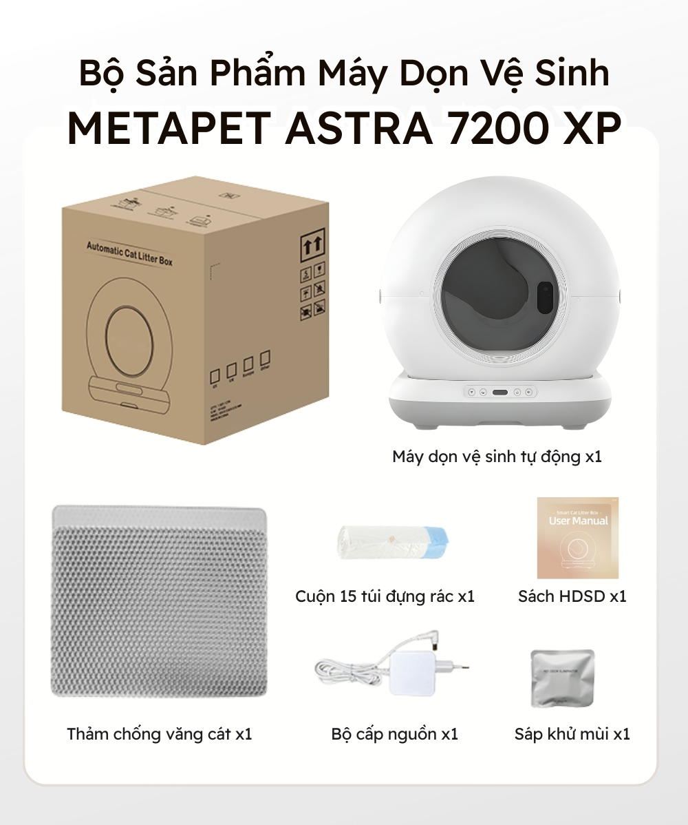 Máy Dọn Vệ Sinh Tự Động Cho Mèo METAPET ASTRA 7200 XP - Hình ảnh 8