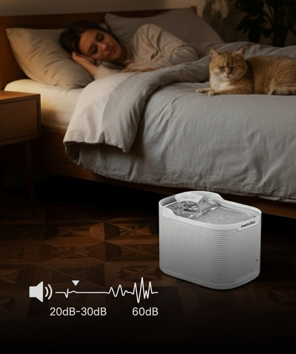 Máy Lọc Nước METAPET FLORA 2.5L Cho Thú Cưng – Tự Động, Kết Nối App, Cảm Biến Radar - Hình ảnh 5